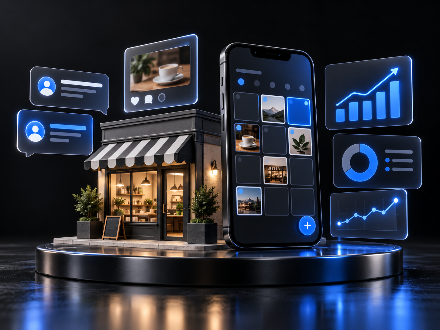 Local business social media pack product mockup